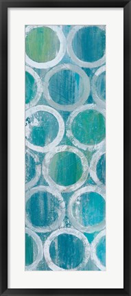 Framed Stack of Tubes Blue II Print