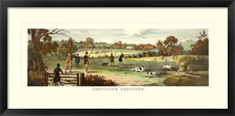 Framed Partridge Shooting Print