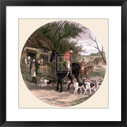 Framed Here Come the Hounds Print