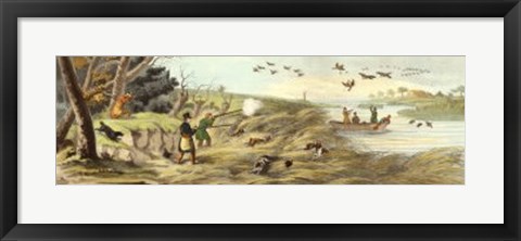 Framed Wild Duck Shooting Print