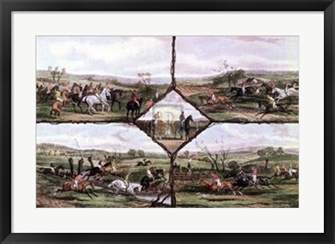 Framed Steeple Chase Incidents (5 Up) Print