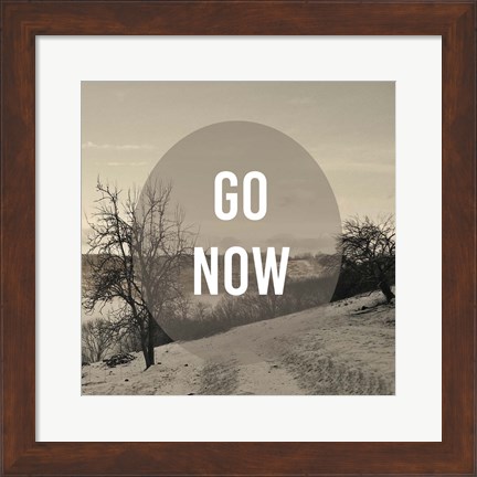 Framed Foggy Mountain Motivation I Print