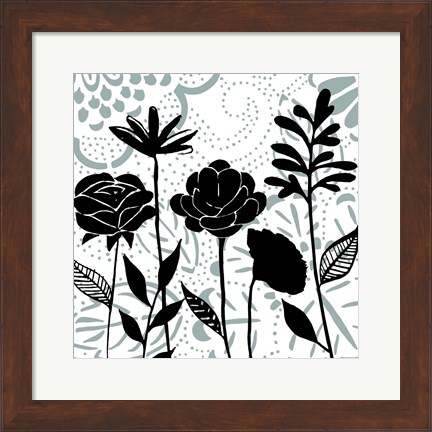 Framed Floral Mist II Print