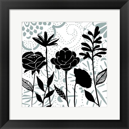 Framed Floral Mist II Print