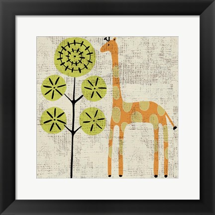 Framed Ada&#39;s Giraffe Print