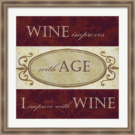 Framed Wine Phrases III Print