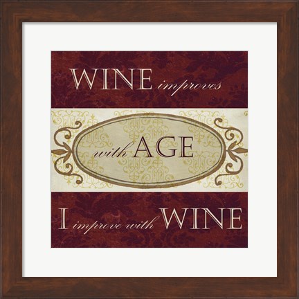 Framed Wine Phrases III Print