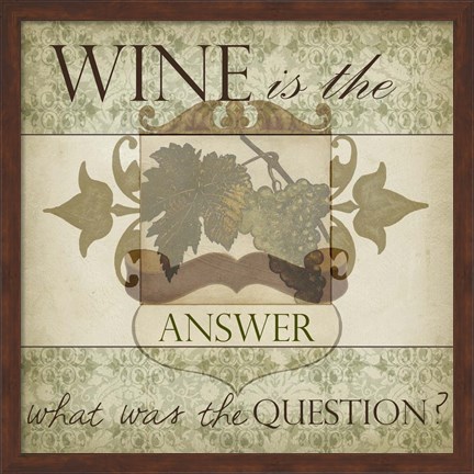 Framed Wine Phrases IV Print