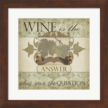 Framed Wine Phrases IV Print