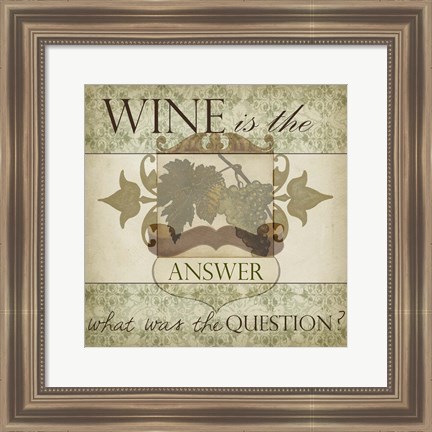 Framed Wine Phrases IV Print