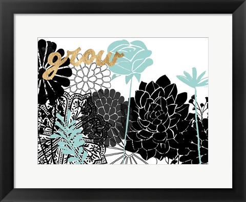 Framed Lacy Garden I Print