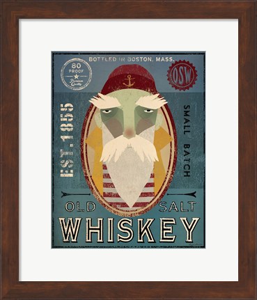 Framed Fisherman VIII Old Salt Whiskey Print