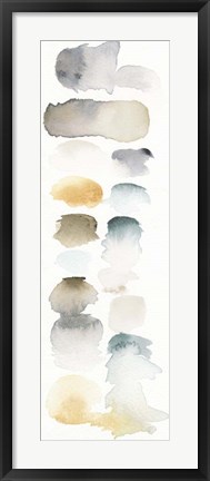 Framed Watercolor Swatch Panel Neutral I Print