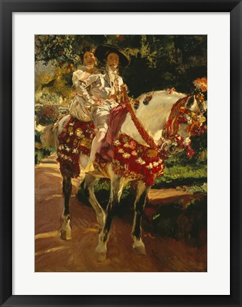 Framed Elena and Maria in Antique Valencian Costumes Print