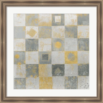 Framed Neutrality Abstract Gold Print