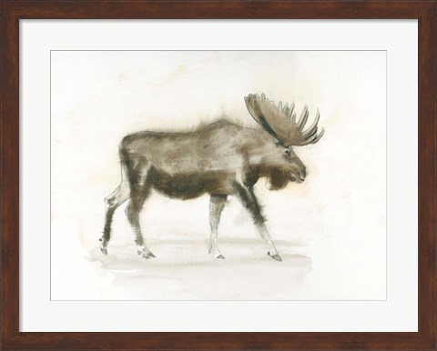 Framed Dark Moose Print