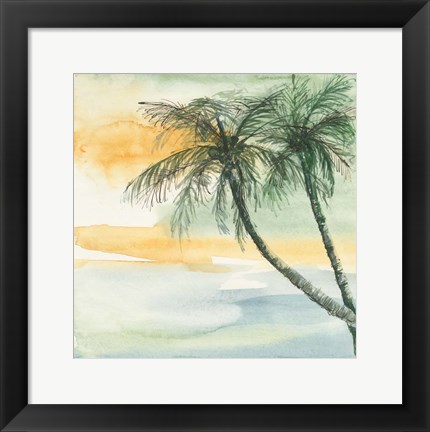 Framed Island Sunset II Print