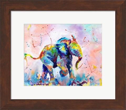 Framed Colorful Elephant Print