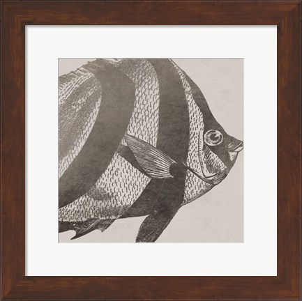 Framed Vintage Fish I Print