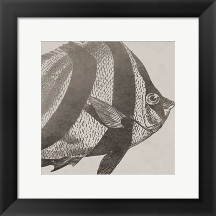 Framed Vintage Fish I Print