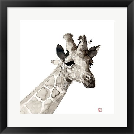 Framed Giraffe Print