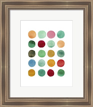 Framed Series Colored Dots No. I Print