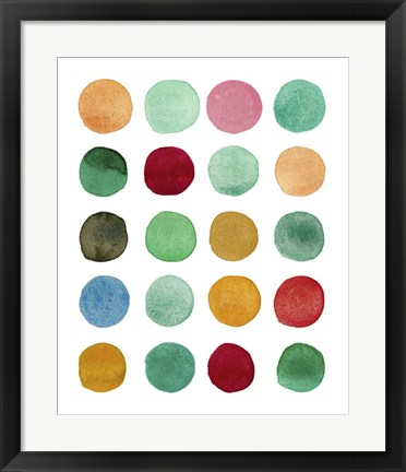 Framed Series Colored Dots No. I Print