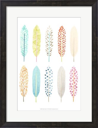 Framed Feather Patterns I Print