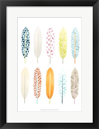 Framed Feather Patterns II Print