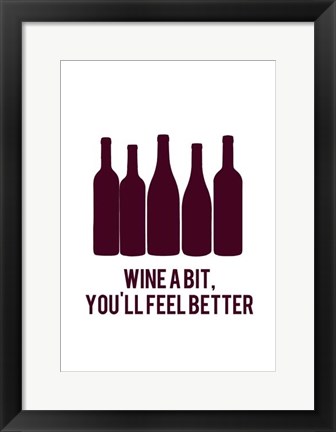 Framed Wine Sentiment I Print