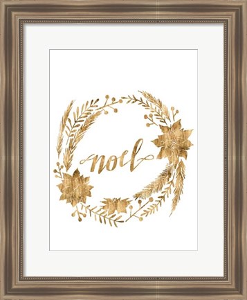 Framed Golden Christmas IV Print