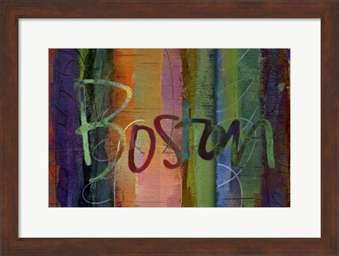 Framed Abstract Boston Print