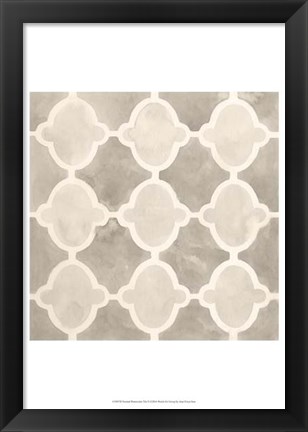 Framed Neutral Watercolor Tile II Print