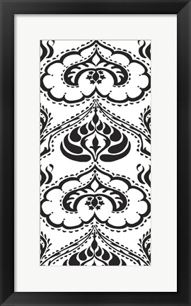 Framed B&amp;W Arabesque Panels II Print