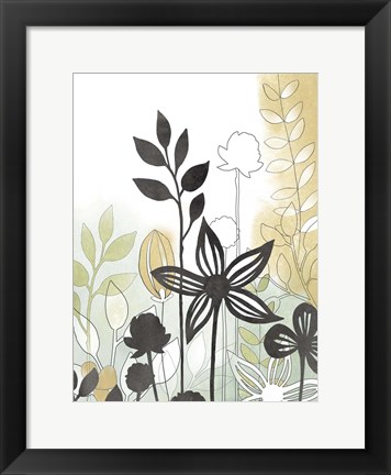 Framed Sketchbook Garden I Print