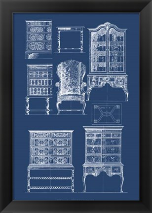 Framed Furniture Blueprint II Print