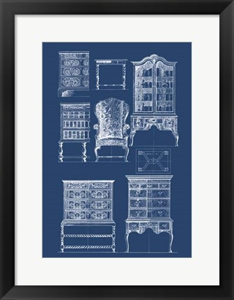 Framed Furniture Blueprint II Print