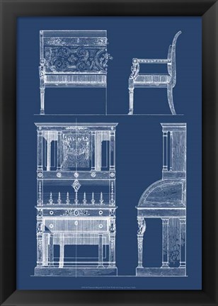 Framed Furniture Blueprint III Print