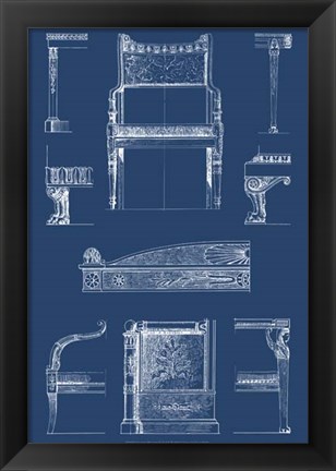 Framed Furniture Blueprint IV Print