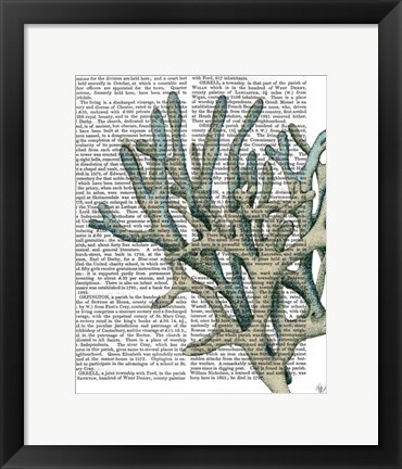 Framed Blue Corals and Sea Urchins III Print