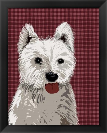 Framed West Highland Terrier Plain Print