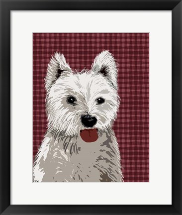 Framed West Highland Terrier Plain Print