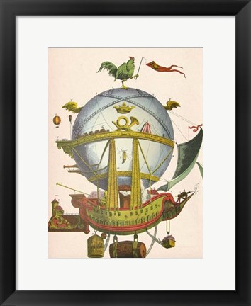 Framed Minerve Hot Air Balloon Print