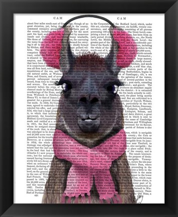 Framed Chilly Llama, Pink Print