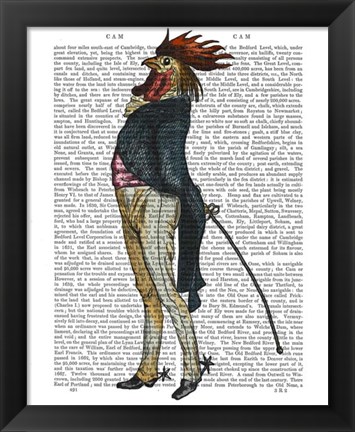 Framed Cockerel with Spurs Print