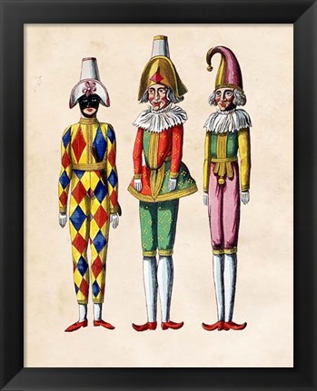 Framed Trio of Puppets Print