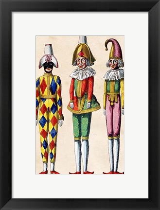 Framed Trio of Puppets Print