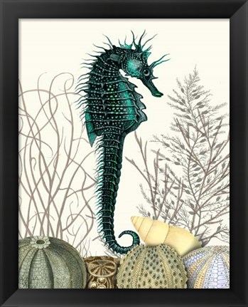 Framed SeaHorse and Sea Urchins Print