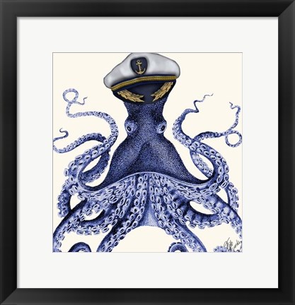 Framed Captain Octopus Print