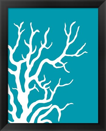 Framed Turquoise Coral Prints b Print